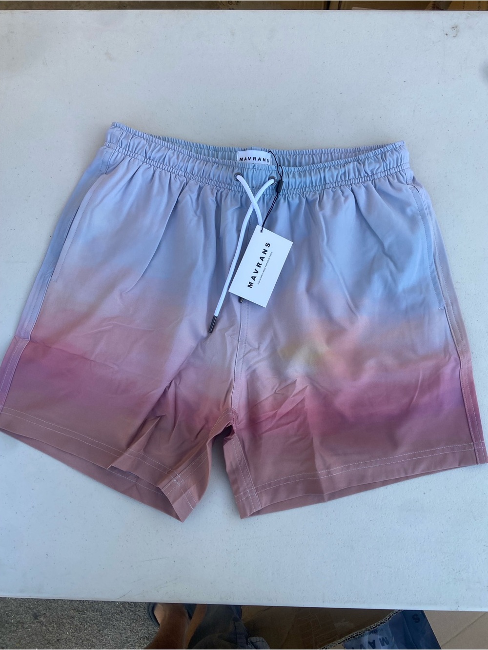 Mavrans Men's Gradient Pink Swim Trunks